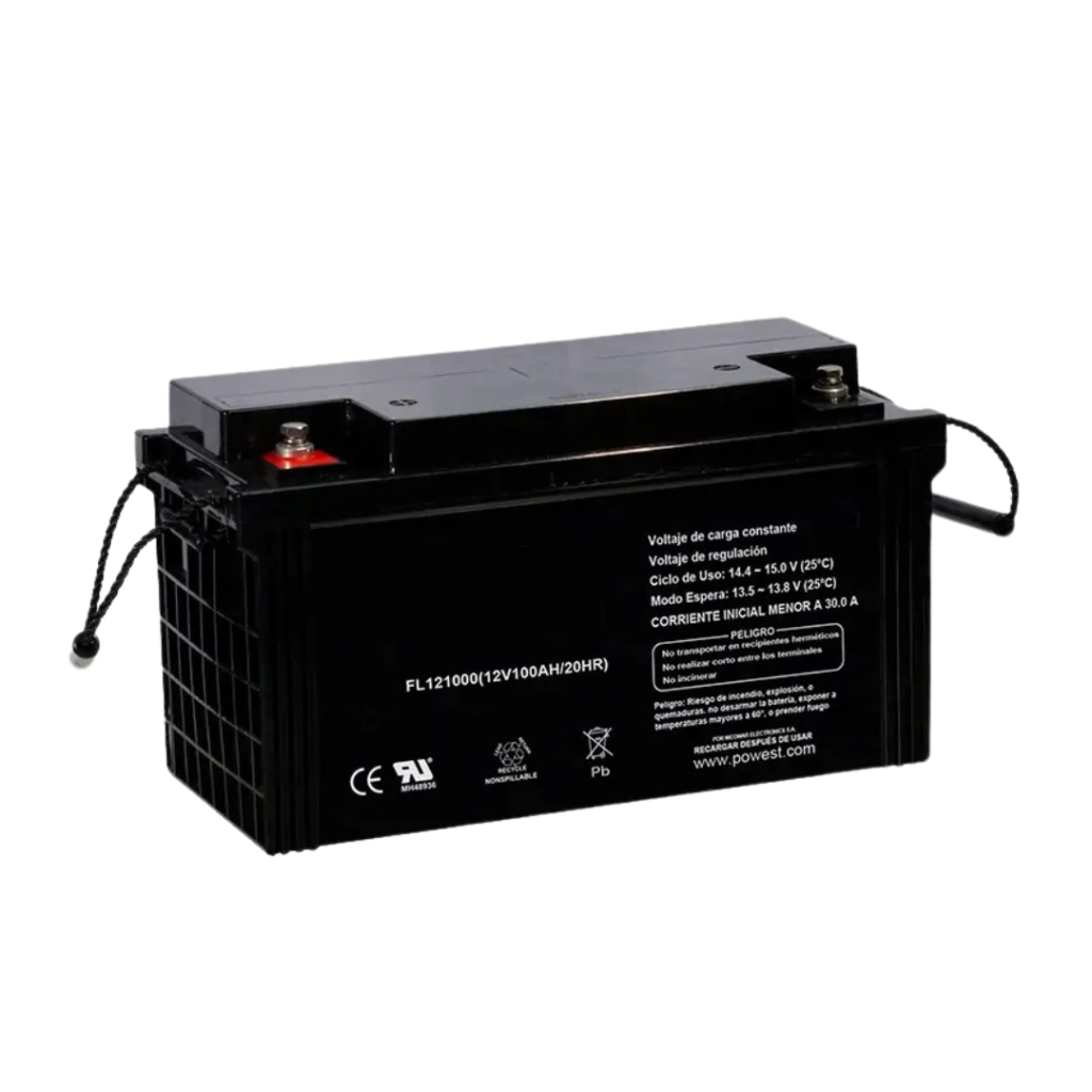 Batería de 12V 100Ah para UPS en Quito, respaldo eléctrico duradero